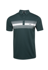 DIXXON MENS WHITE STRIPE PREMIUM STRIPED POLO (STRIPED GREEN)