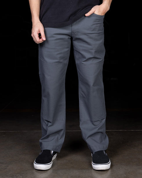 DIXXON MENS CANVAS WORK PANT - GREY