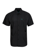 DIXXON MENS HIGH DESERT S/S PARTY SHIRT (BLACK/TEAL)