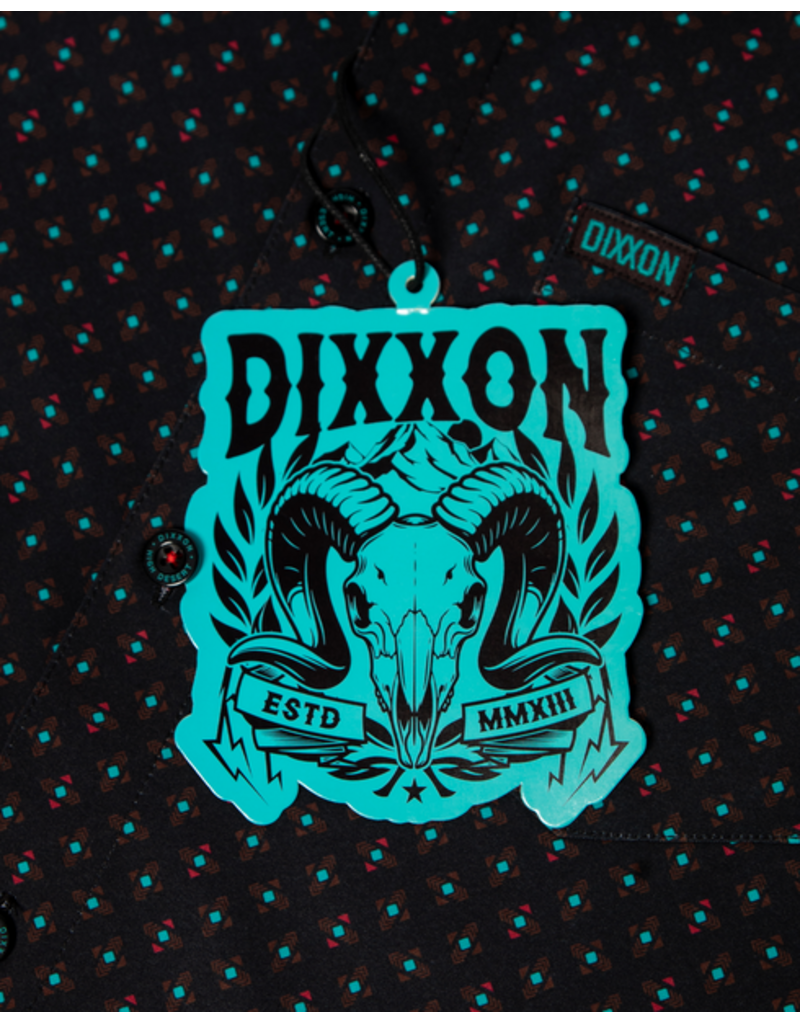 DIXXON MENS HIGH DESERT S/S PARTY SHIRT (BLACK/TEAL)
