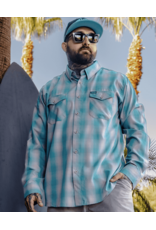 DIXXON MENS THE CURL L/S BAMBOO SHIRT (BLUE/WHITE/PINK)