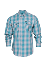 DIXXON MENS THE CURL L/S BAMBOO SHIRT (BLUE/WHITE/PINK)