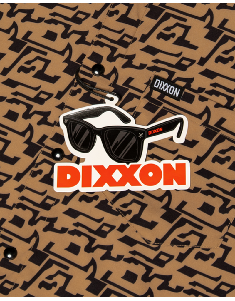DIXXON MENS BUELLER S/S PARTY SHIRT (BLACK/KHAKI)