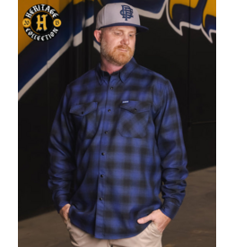 DIXXON MENS KNOCKOUT HERITAGE FLANNEL - BLUE/BLACK