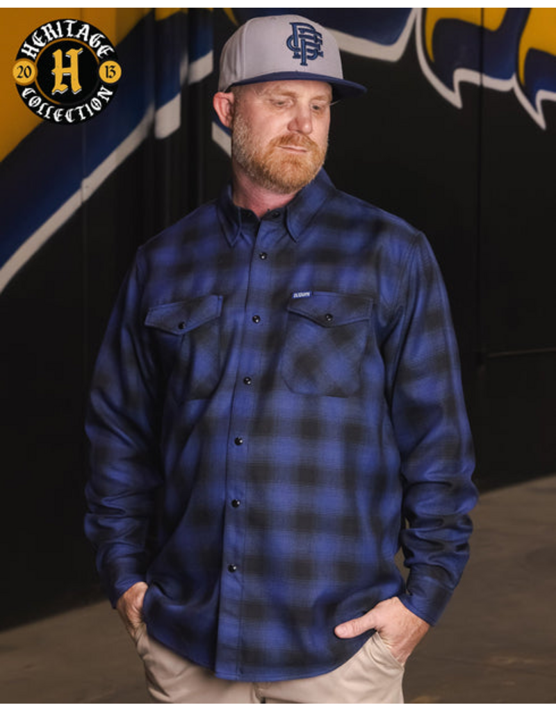 DIXXON MENS KNOCKOUT HERITAGE FLANNEL (BLUE/BLACK)