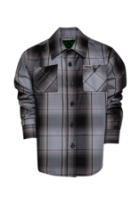 DIXXON MENS ASPHALT L/S BAMBOO SHIRT (GREY/BLACK)