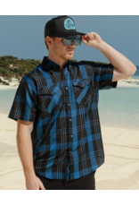 DIXXON MENS BLACK SEA S/S BAMBOO SHIRT (BLUE)