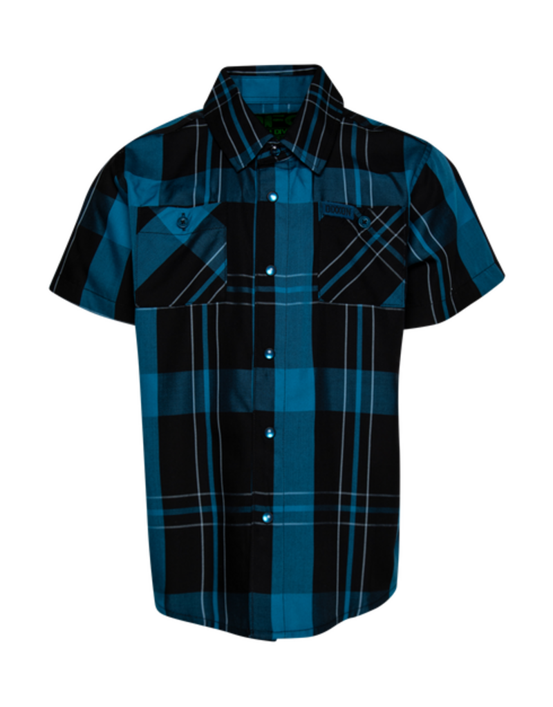 DIXXON MENS BLACK SEA S/S BAMBOO SHIRT (BLUE)
