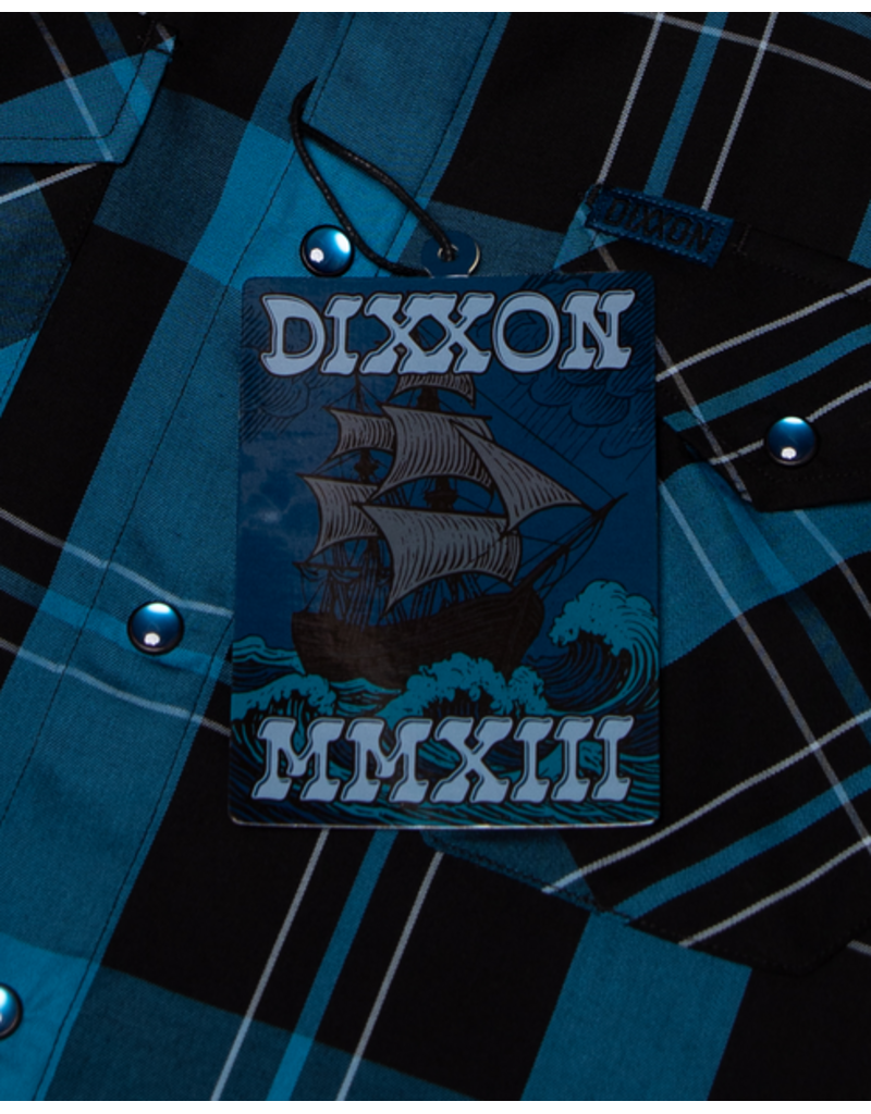 DIXXON MENS BLACK SEA S/S BAMBOO SHIRT (BLUE)