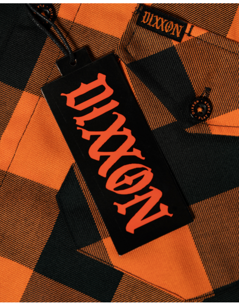 DIXXON MENS FLAT TRACK HERITAGE FLANNEL (ORANGE/BLACK)