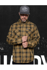 DIXXON MENS HARDY FLANNEL (BLACK/GOLD)
