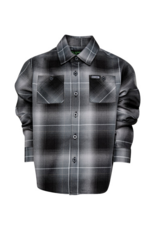 DIXXON YOUTH WHAT NO WAY FLANNEL (GREY/BLACK/WHITE)