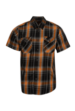 DIXXON MENS SMOKED OAK S/S BAMBOO SHIRT (BLACK/GREY/WHITE/ORANGE)
