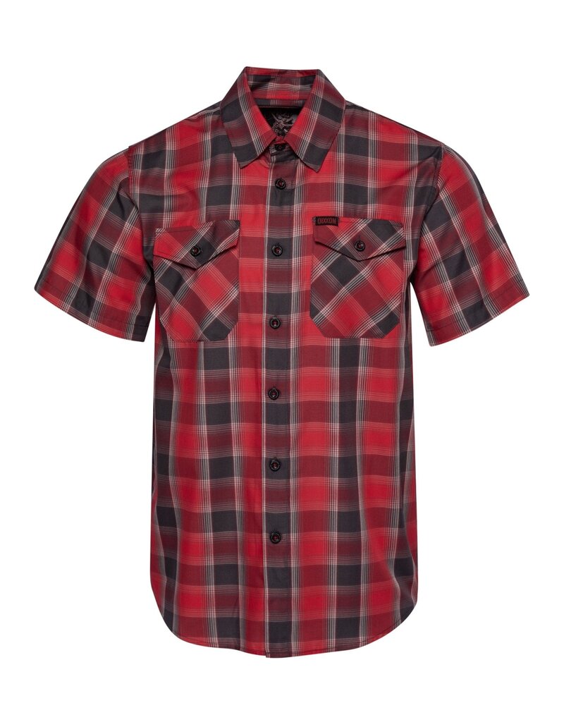 DIXXON MENS THE EXECUTIONER S/S BAMBOO SHIRT (RED/GREY)