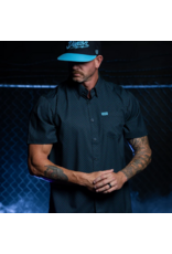 DIXXON MENS THE VISITOR S/S PARTY SHIRT (BLACK/TEAL)