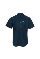 DIXXON MENS THE VISITOR S/S PARTY SHIRT (BLACK/TEAL)