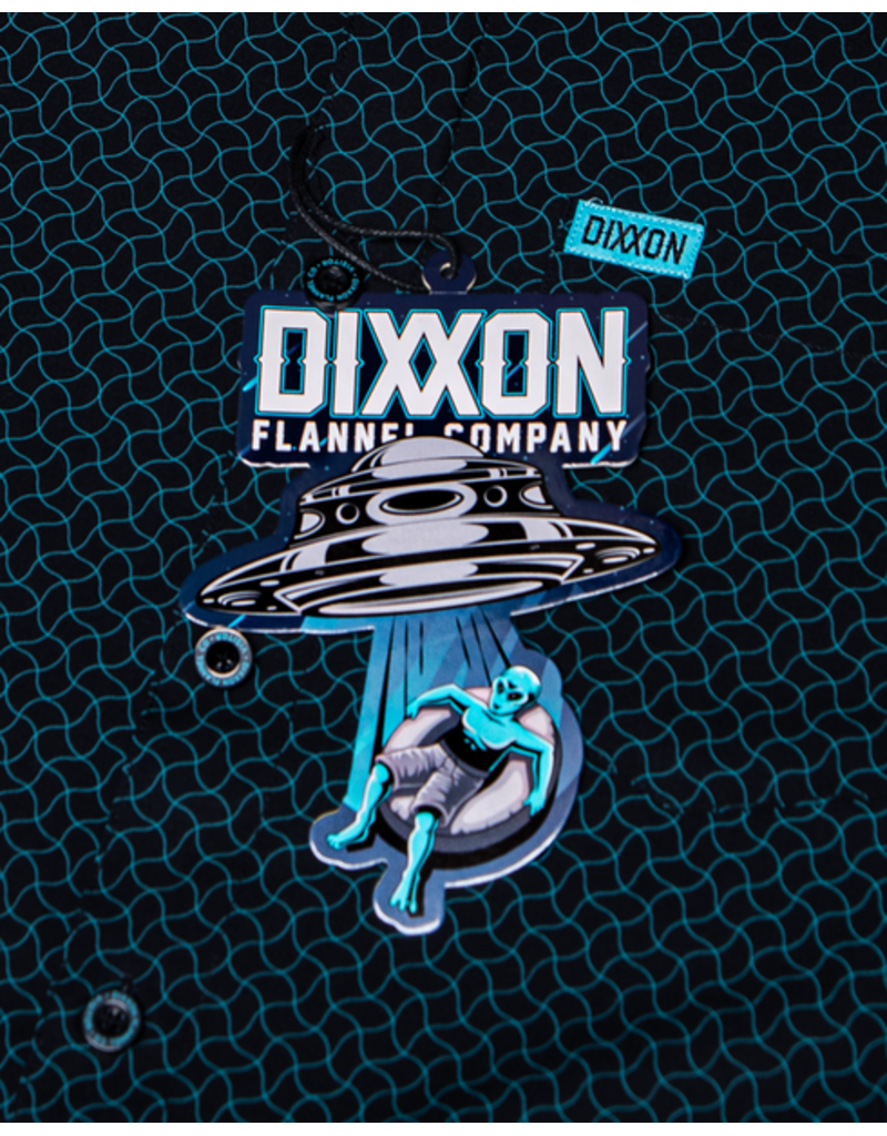 DIXXON WOMENS THE VISITOR S/S PARTY SHIRT (BLACK/TEAL)