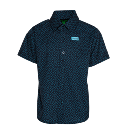 DIXXON YOUTH THE VISITOR S/S PARTY SHIRT - BLACK/TEAL
