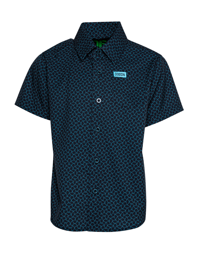 DIXXON YOUTH THE VISITOR S/S PARTY SHIRT (BLACK/TEAL)