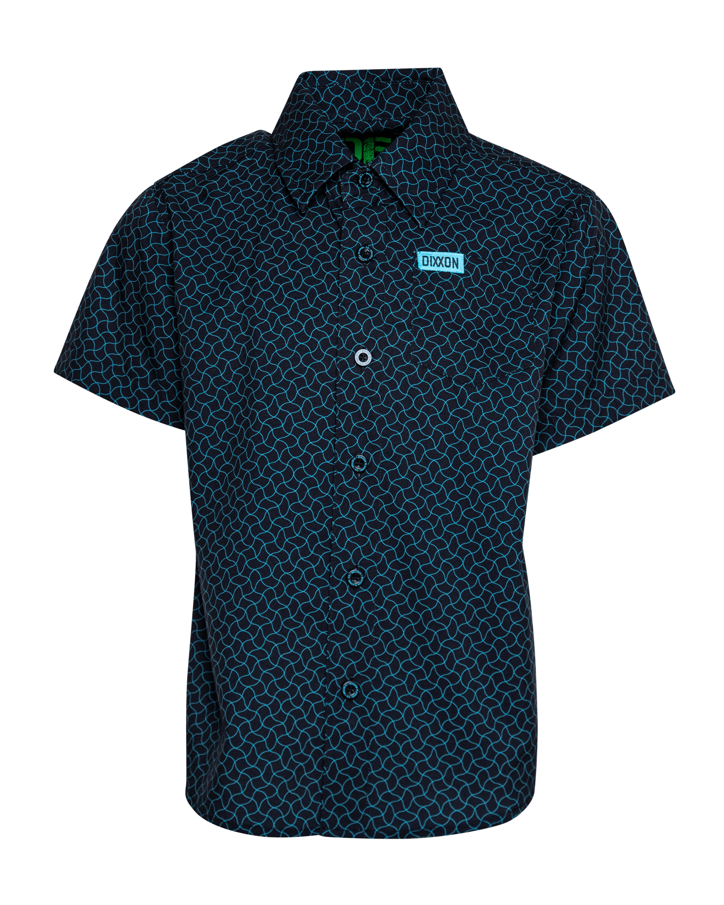 DIXXON YOUTH THE VISITOR S/S PARTY SHIRT - BLACK/TEAL