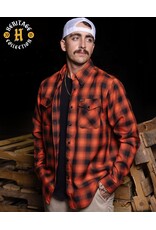 DIXXON MENS HARDHAT HERITAGE FLANNEL (ORANGE/BLACK)