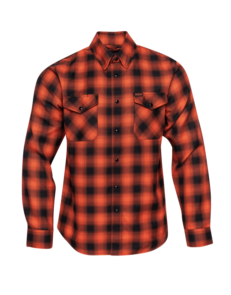 DIXXON MENS HARDHAT HERITAGE FLANNEL (ORANGE/BLACK)