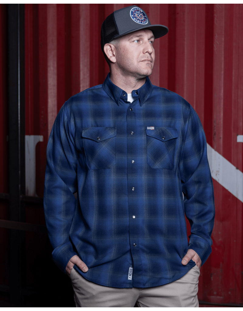 DIXXON MENS INTREPID FLANNEL (BLUE/GREY)