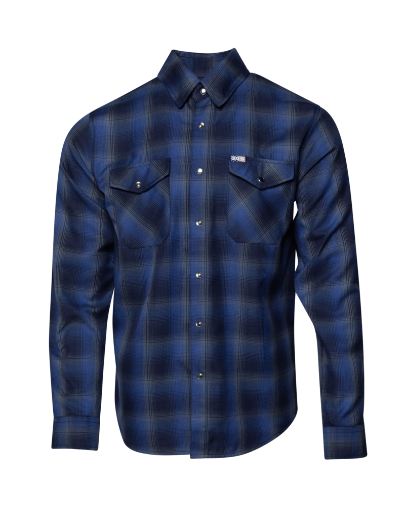 DIXXON MENS INTREPID FLANNEL (BLUE/GREY)
