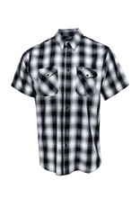 DIXXON MENS CRENSHAW HERITAGE S/S BAMBOO SHIRT (BLACK/WHITE/GREY)