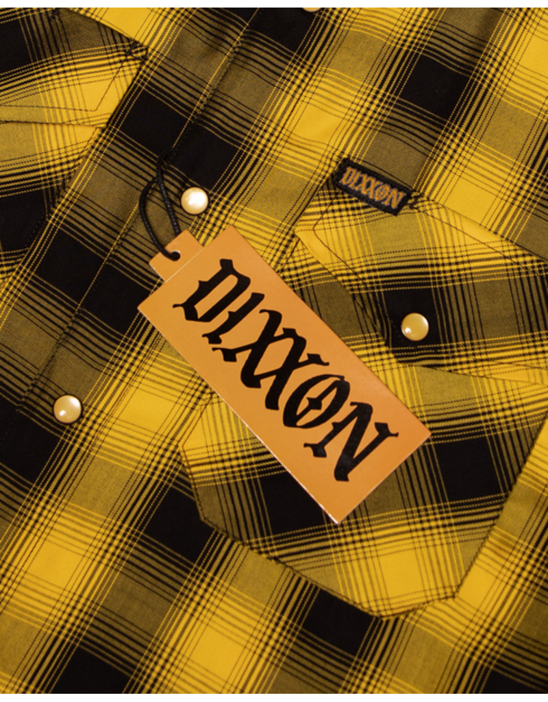 DIXXON WOMENS FRISCO HERITAGE S/S BAMBOO SHIRT (YELLOW/BLACK)