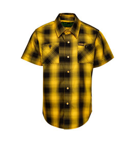 DIXXON YOUTH FRISCO HERITAGE S/S BAMBOO SHIRT - YELLOW/BLACK