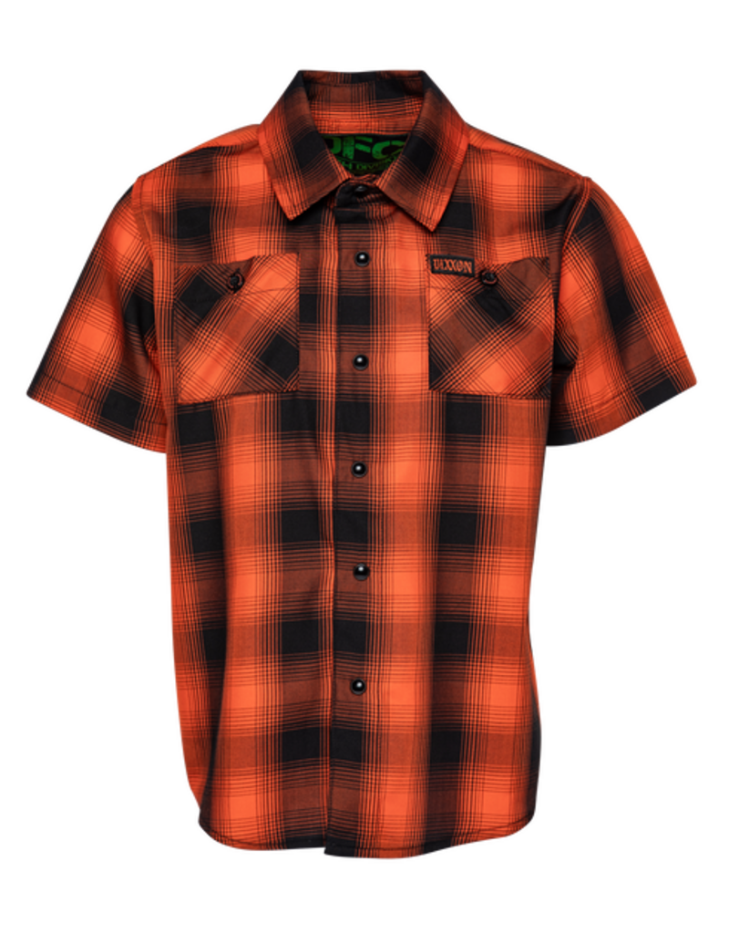 DIXXON YOUTH HARDHAT HERITAGE S/S BAMBOO SHIRT (ORANGE/BLACK)