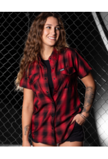 DIXXON WOMENS WATTS HERITAGE S/S BAMBOO SHIRT (RED/BLACK)