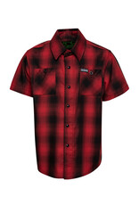DIXXON YOUTH WATTS HERITAGE S/S BAMBOO SHIRT (RED/BLACK)