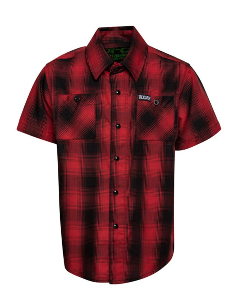 DIXXON YOUTH WATTS HERITAGE S/S BAMBOO SHIRT (RED/BLACK)