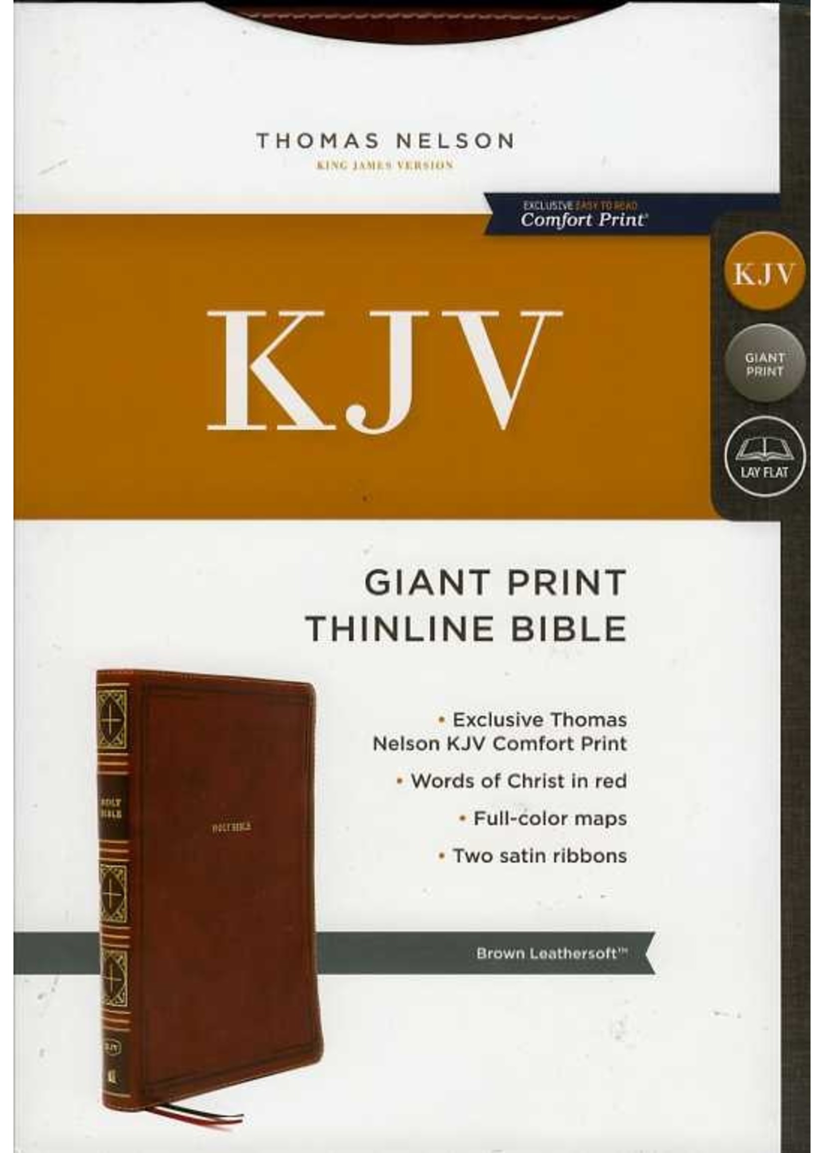 Thomas Nelson KJV Thinline Bible: Giant Print, Brown - Thomas Nelson