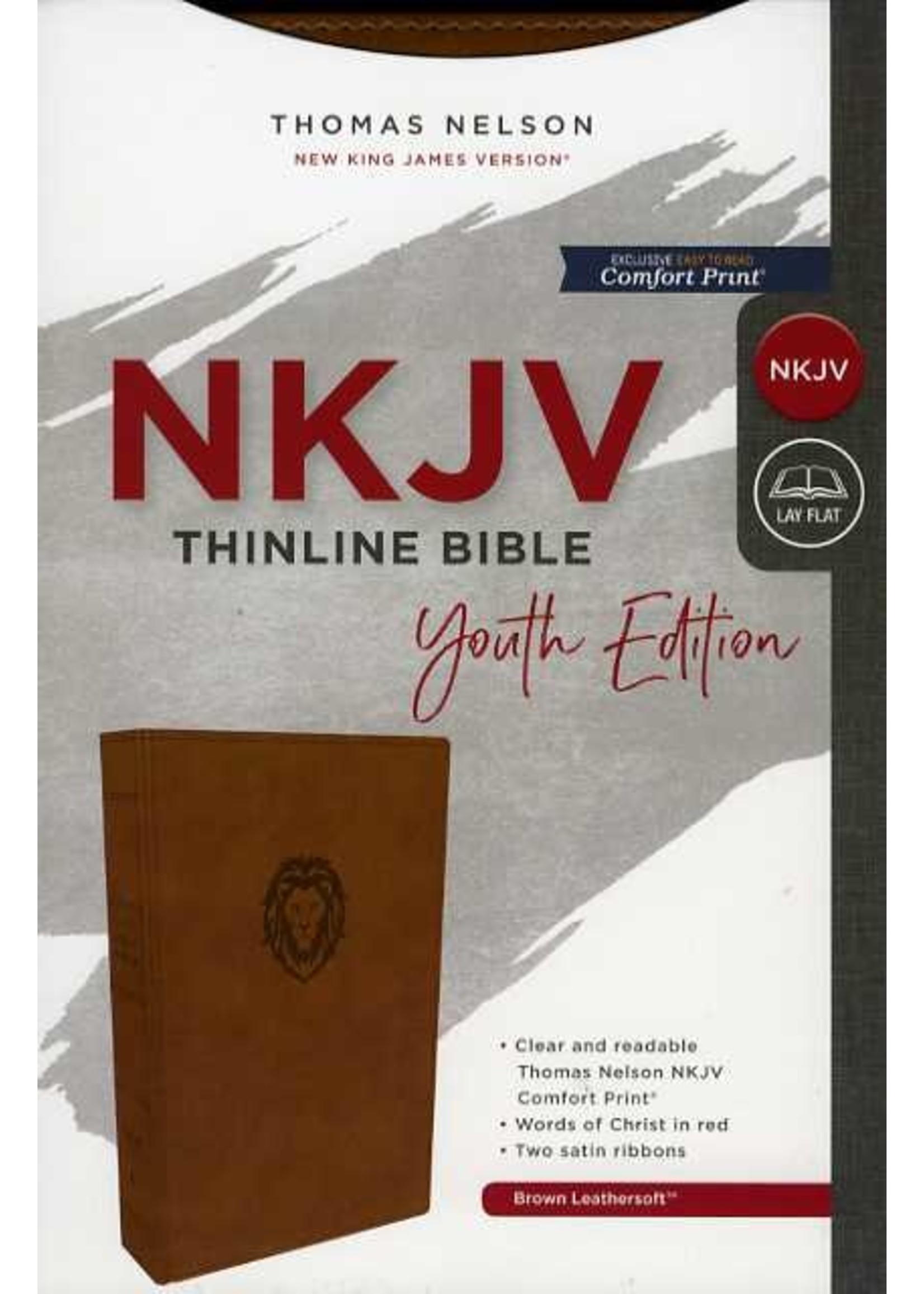 Thomas Nelson NKJV Thinline Bible Youth Edition: Brown Leathersoft - Thomas Nelson