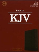 B&H Publishing KJV Compact Reference Bible: Large Print, Black Leathertouch, Magnetic Flap - B&H