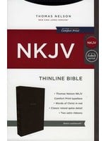 Thomas Nelson NKJV Thinline Bible: Leathersoft, Black - Thomas Nelson