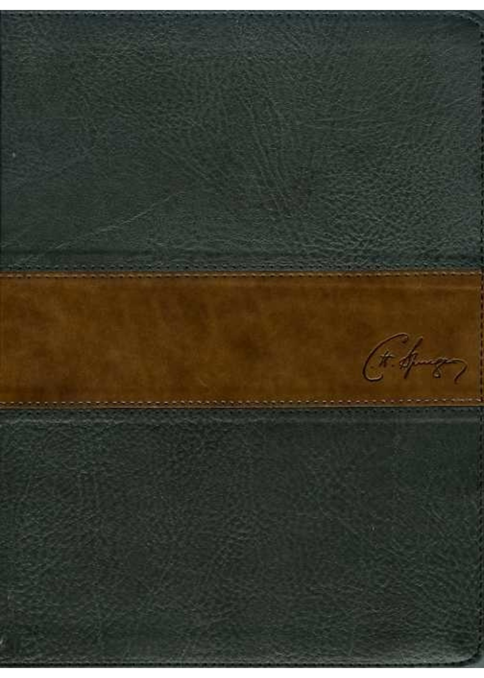 B&H Publishing CSB Spurgeon Study Bible: Black/Brown Leathertouch - B&H