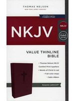 Thomas Nelson NKJV Thinline Bible: Value, Burgundy - Thomas Nelson