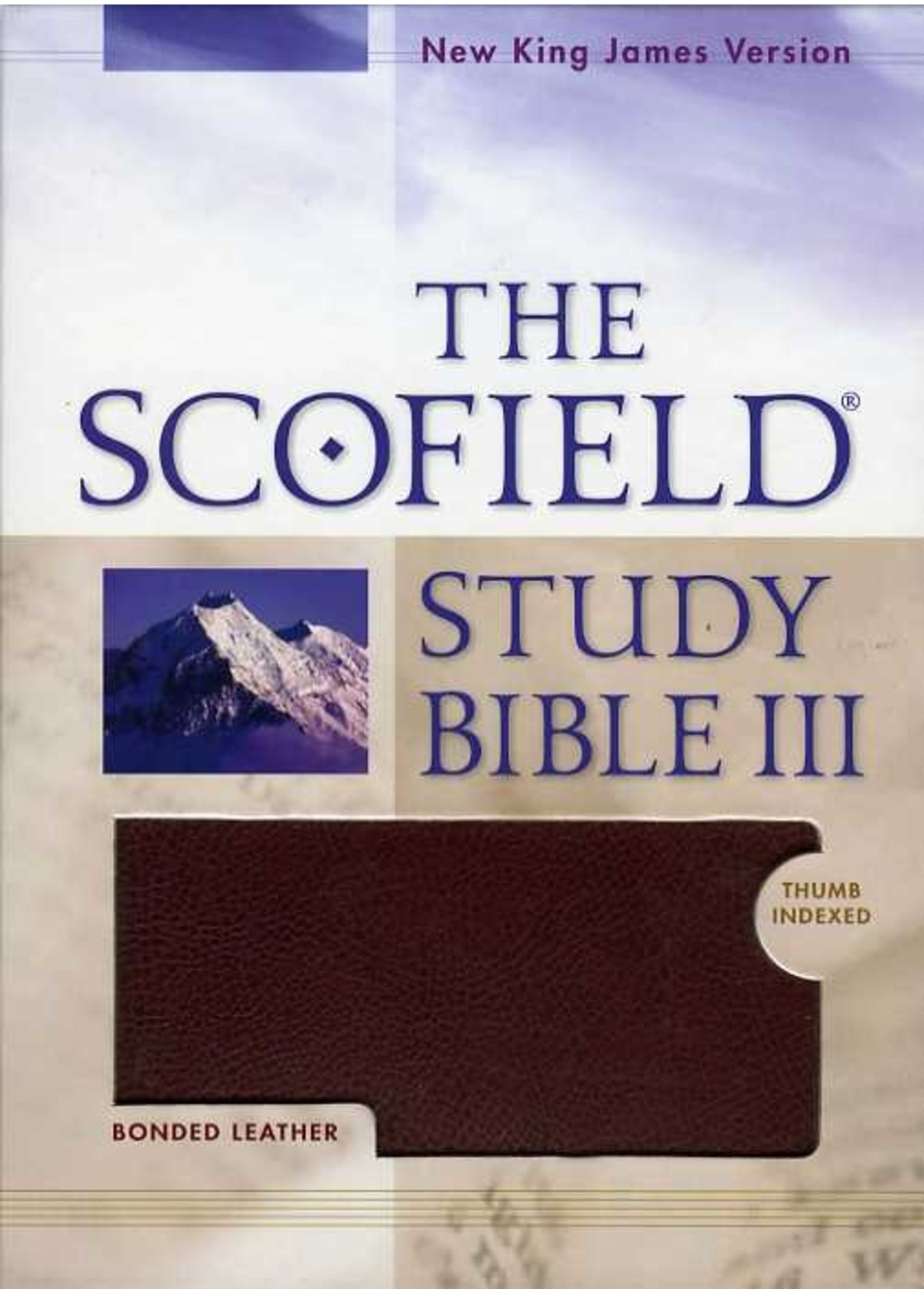 Oxford University Press NKJV Scofield Study Bible III - Burgundy, Indexed, Bonded Leather - Oxford