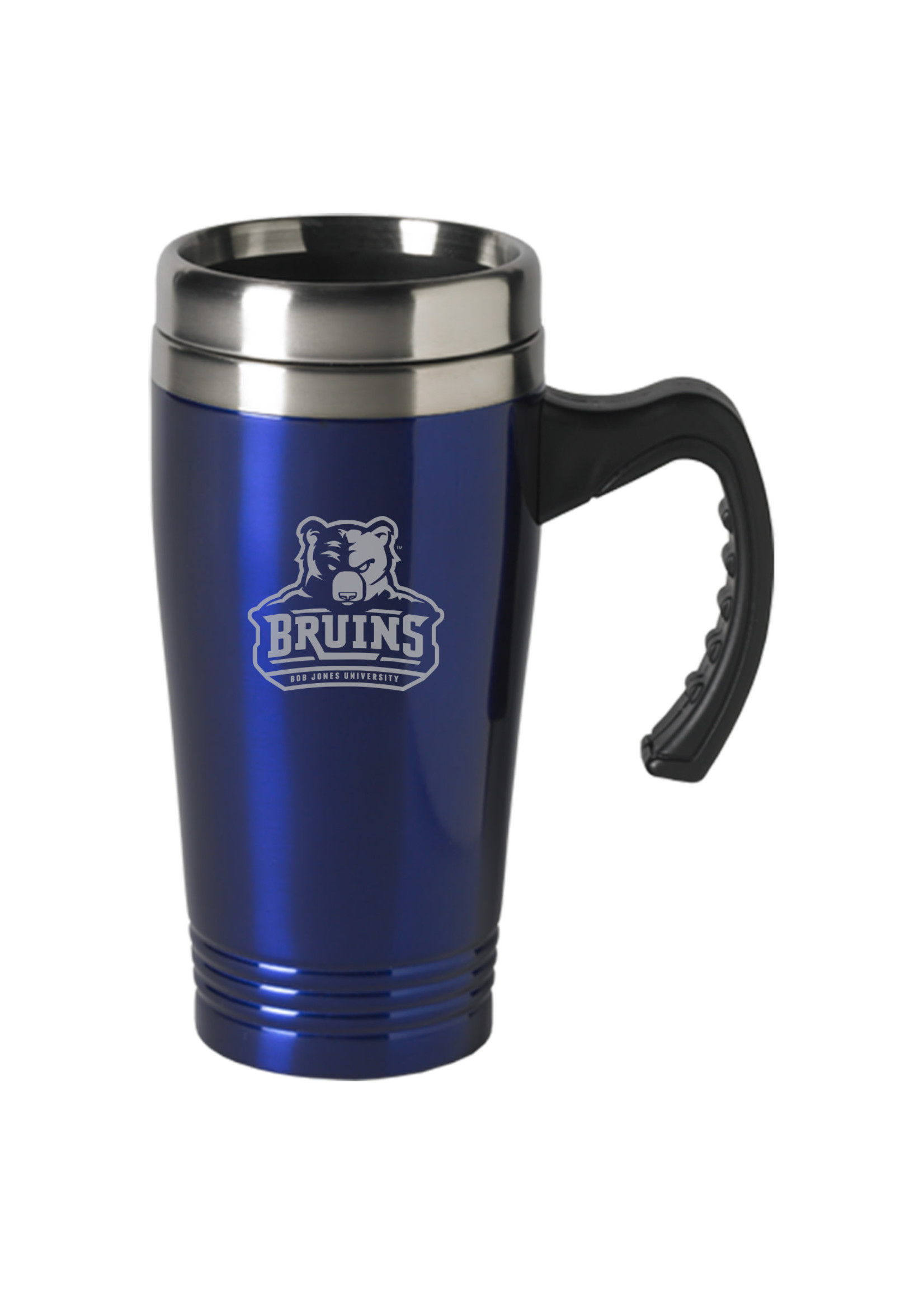 Bruins 16 oz Stainless Steel Travel Mug with Handle Blue