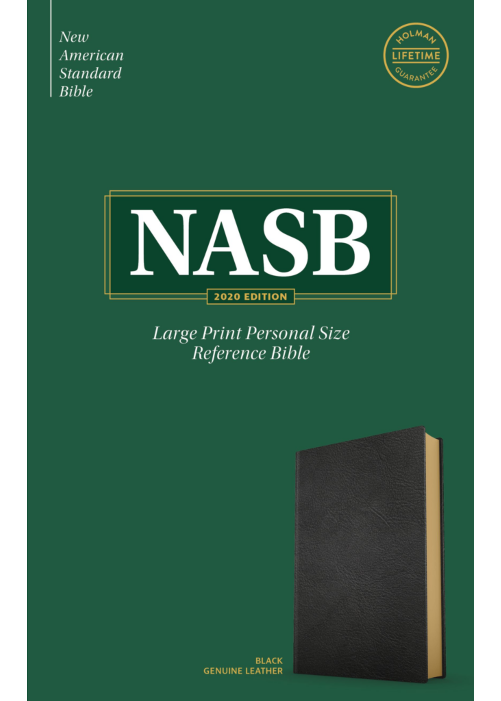NASB Large Print Personal Size Reference Bible, Black Genuine Leather