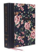 NKJV, Journal the Word Bible, Cloth Over Board, Gray Floral, Red Letter Edition