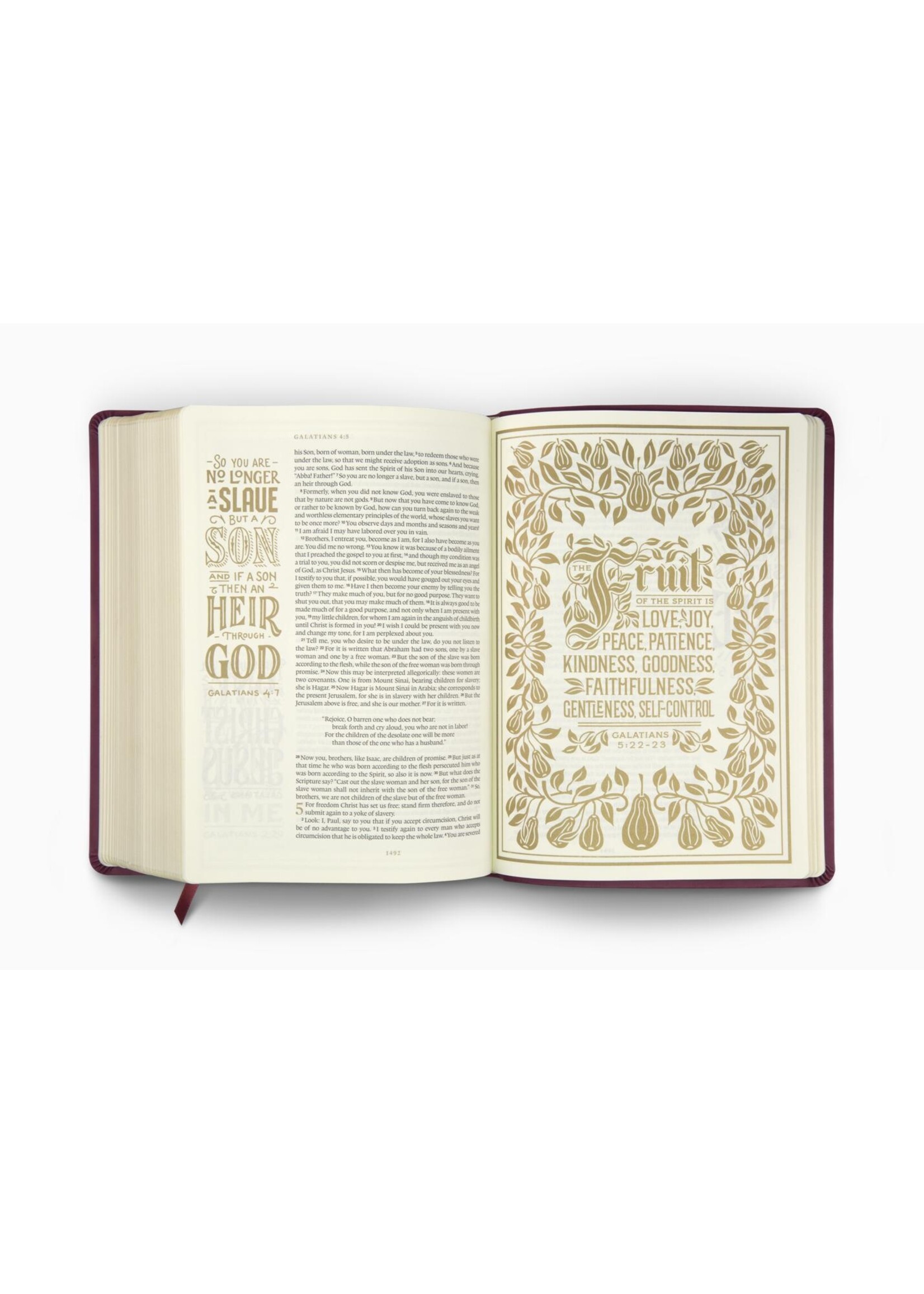 ESV Illuminated™ Bible, Art Journaling Edition TruTone, Burgundy