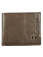 John 3:16 Cross Taupe Full Grain Leather Wallet