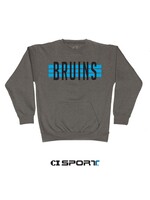 Bruins  Pocket Crew  Sweatshirt Dk Heather Tres Applique