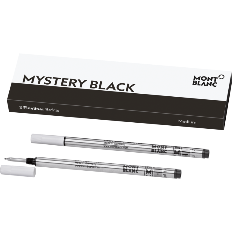 MONTBLANC 2 RECHARGES DE FEUTRE FIN MEDIUM MYSTERY BLACK
