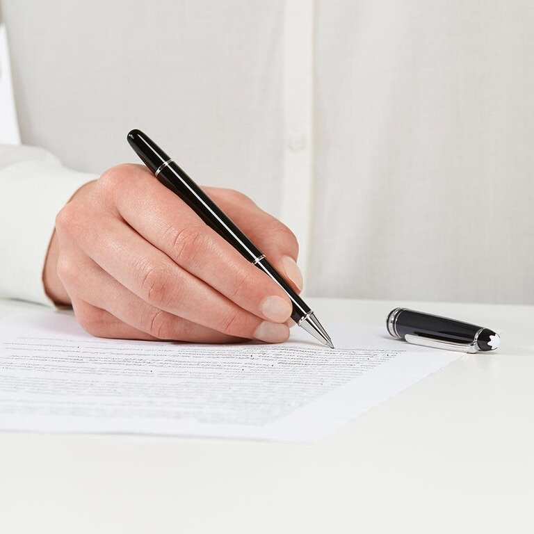 MONTBLANC STYLO ROLLERBALL MEISTERSTÜCK PLATINÉ